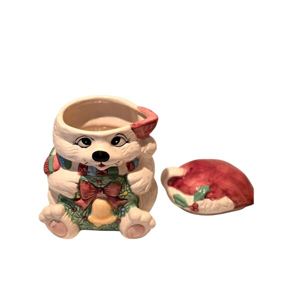 Vintage Santa Bear Cookie Jar 1970s Christmas - Picture 5 of 6